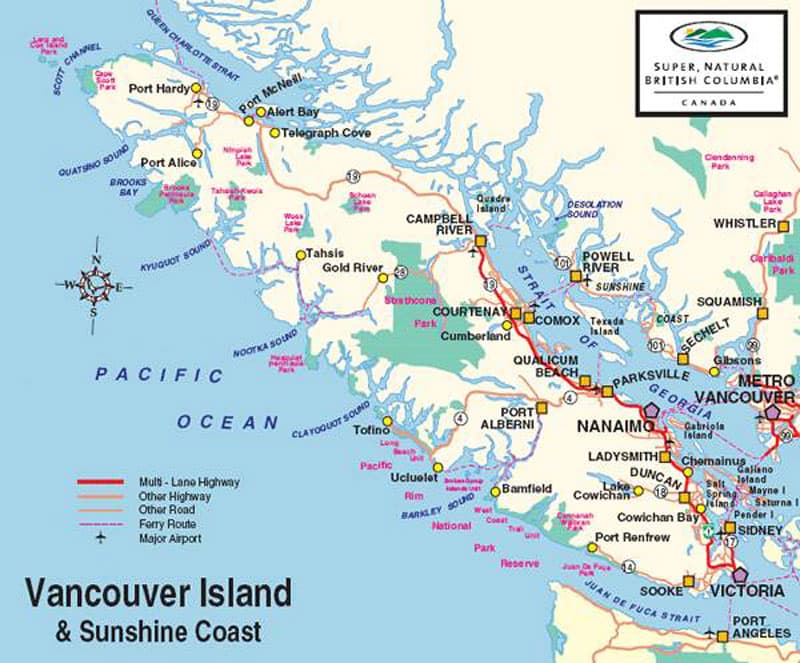 Vancouver Island Map