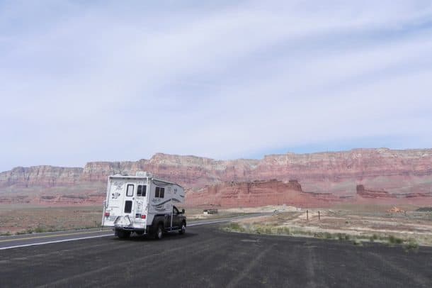 #105 - Manon MireaultVermillion Cliffs south of the Navajo Bridge, Arizona2016 Ram 35002012 Arctic Fox 990Camera Used - Nikon P100It was our first trip after my husband retired in January.  We decided to see the American southwest and the wonderful landscapes of New Mexico, Arizona, and Utah.  I was stunned by the beauty of the pink cliffs, the wideness, wilderness and the impression of being so small and out of time.  We stopped to hear the silence and enjoy the moment.
