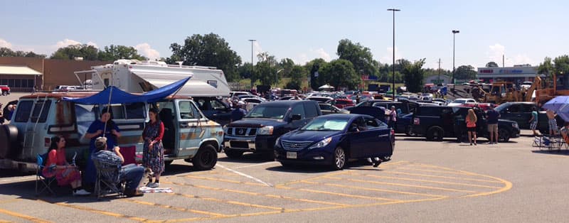 Walmart Parking Lot eclipse watching