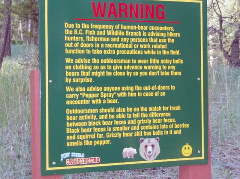 Warning About Bears