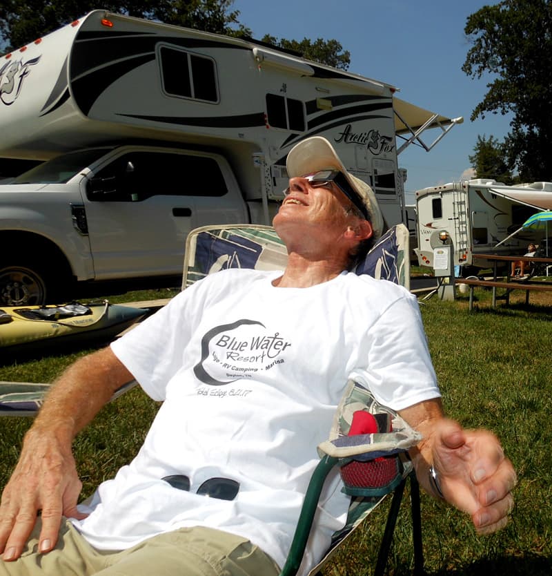 Watching the eclipse, Arctic Fox Camper