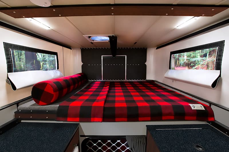 Fleet Cabover Bed with Woolrich blanket