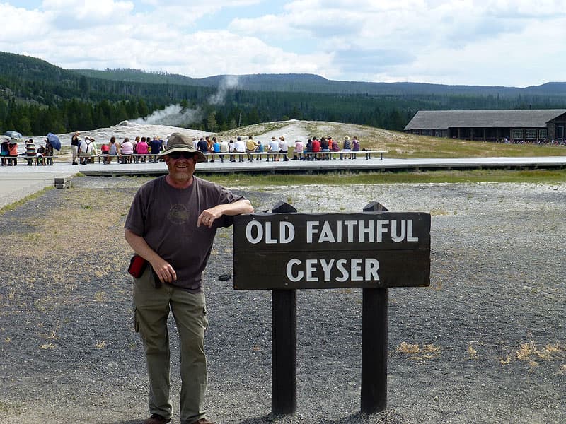 Yellowstone, waiting for Old Faithful