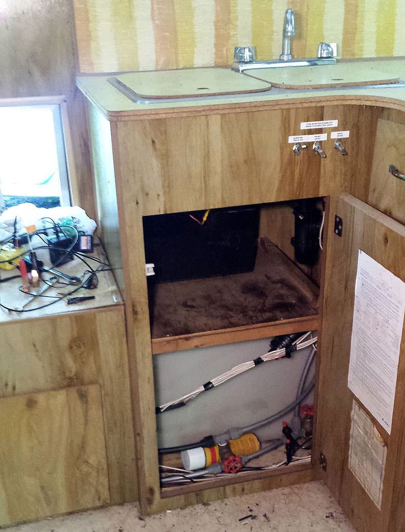 battery under sink