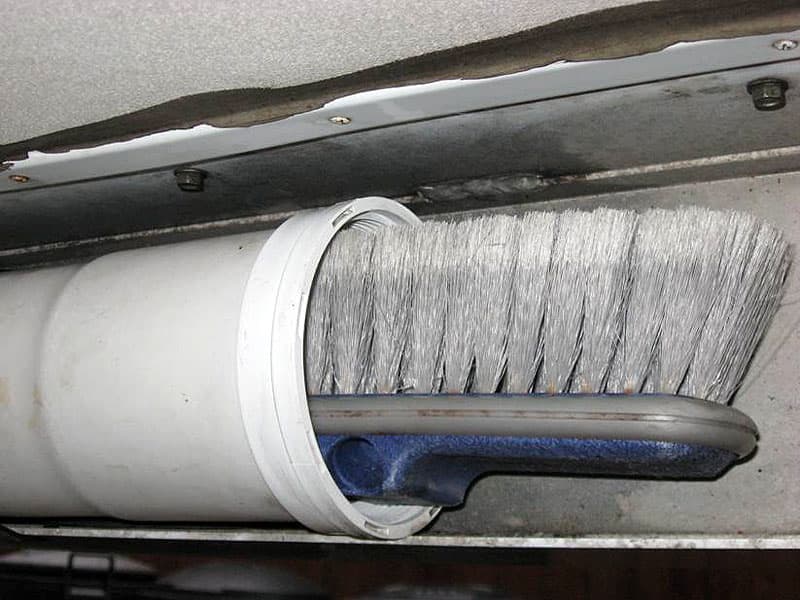 Brushes to clean camper in PVC pipe