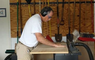 Counter top being cut