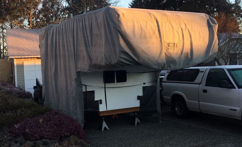 Covered camper for the holidays