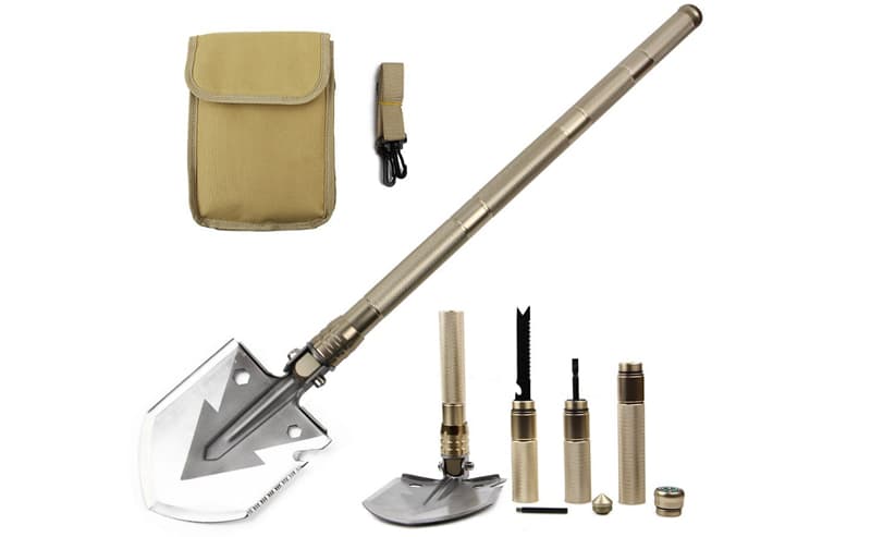 Entrenching tool when camping