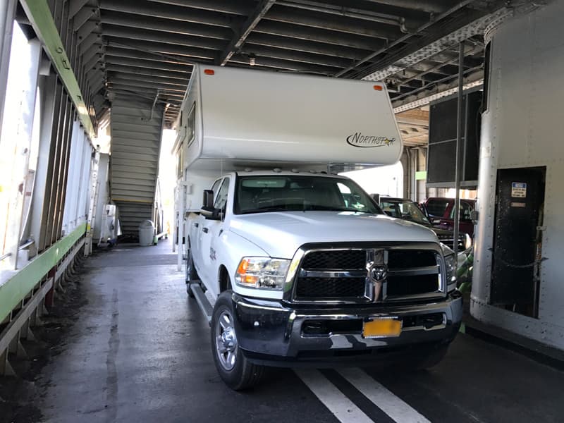 Truck Camper And A Ferry Open Water Competition