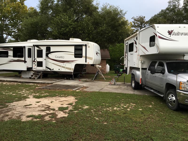 fifth wheel stays in Florida while use the truck camper