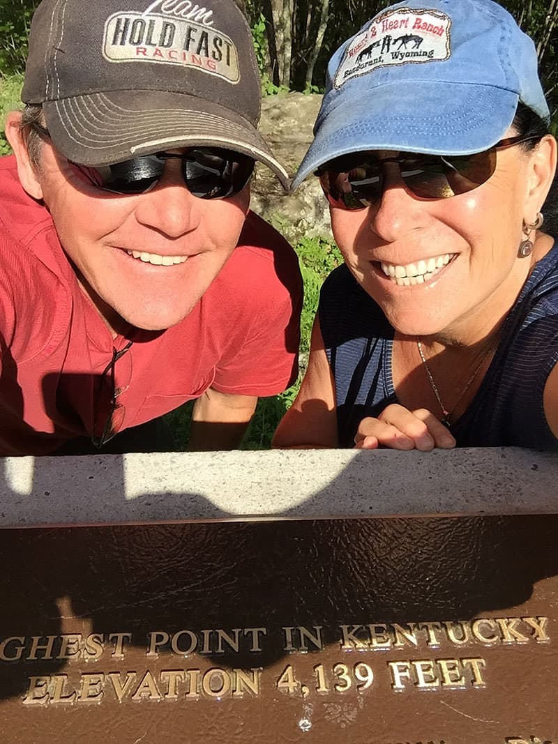 Summiting highest point in Kentucky