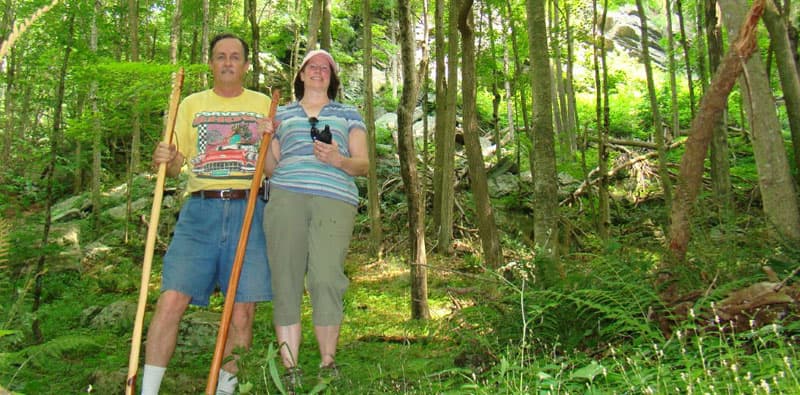 When hiking take walking sticks