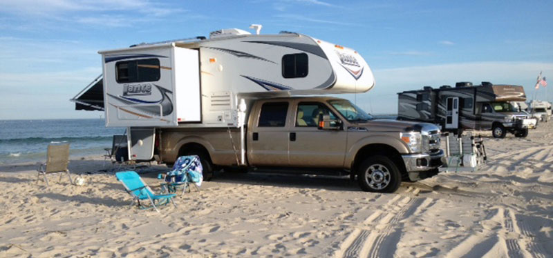 Hot Weather Camping On Beach 