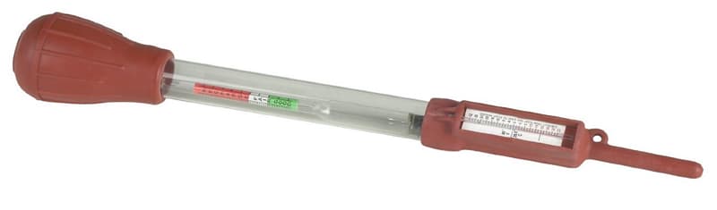 Hydrometer to test camper batteries