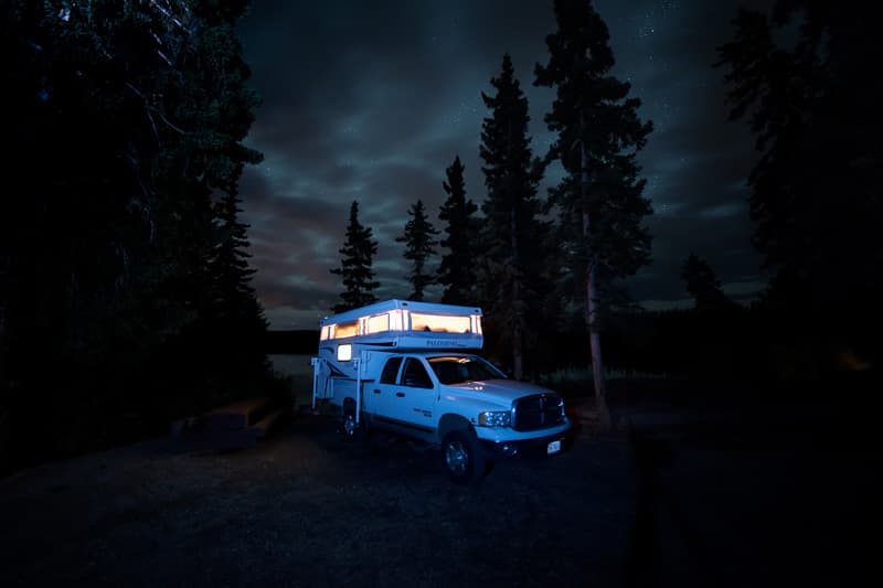 lake-in-Canada-glow-truck-camper