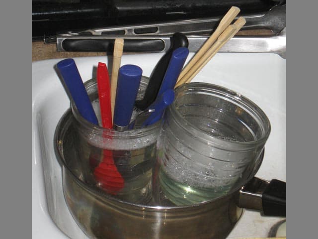 Dirty dishes in sink