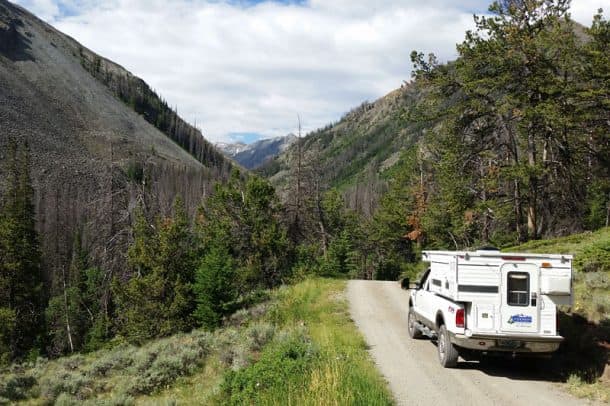 #021 - Cardwell SmithNear the ghost mining town of Kirwin, Wyoming2006 Ford F250 SD2013 Four Wheel Camper GrandbyCamera Used - Samsung S6We drove up the valley to the ghost mining town of Kirwin, Wyoming.  We camped along the Wood River in Shoshone National Forest.