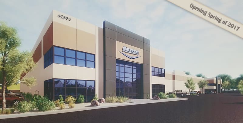 New Lance Camper Building in Lancaster, California