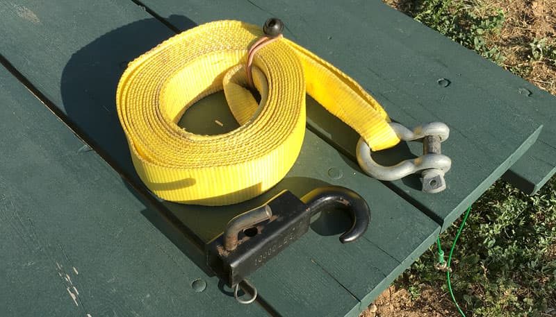 Recovery strap for a winch