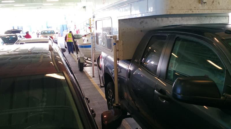 Holiday ferry crossing with truck camper