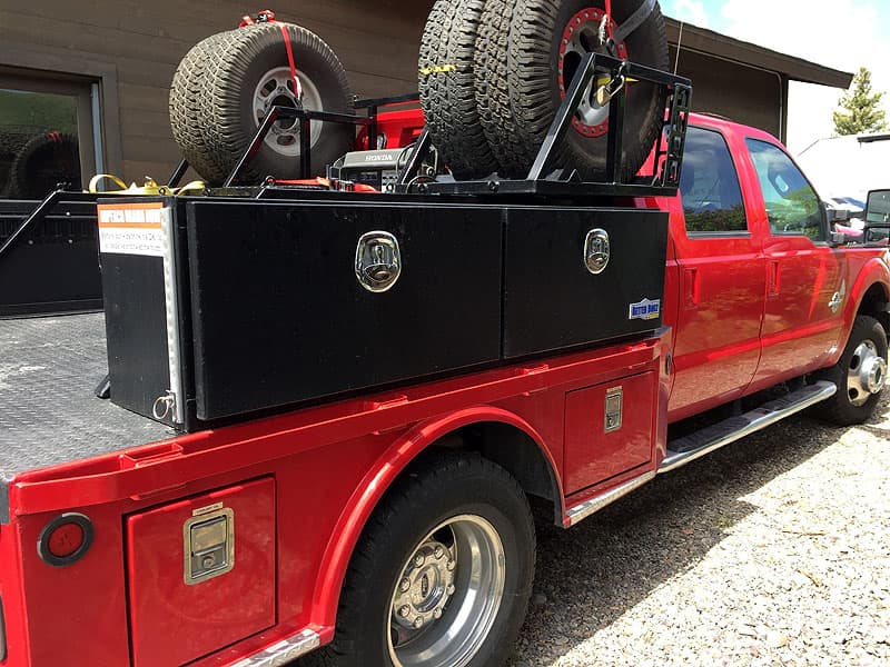 storage bed with tires