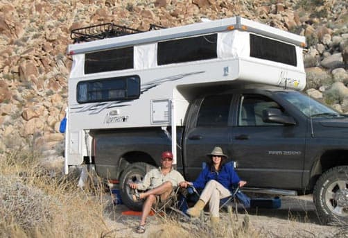 Bertram and Kare loving the Northstar in Indian Gorge in Anza Borrego