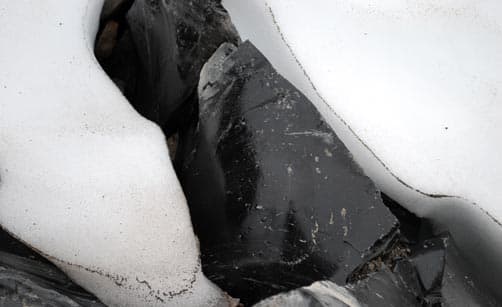Obsidian Flow near Paulina Falls in Oregon
