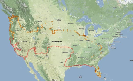 Cross-country-camper-map