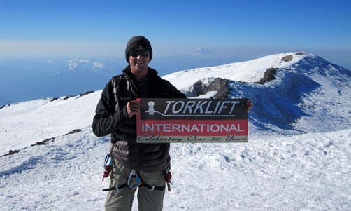 Torklift sign on Mt. Everest