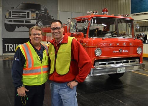 Todd Ashton and Tim Sanders first Ford Fire truck