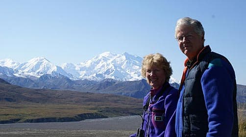 Alice and Rick at Mt. McKinley, Alaska