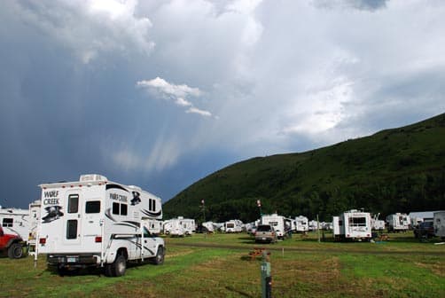 Arrival at Hot Lakes Campground in LaGrande, Oregon