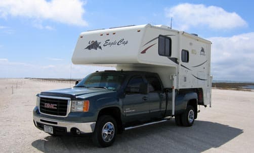 Eagle Cap 950 Truck Camper on Assateague Island