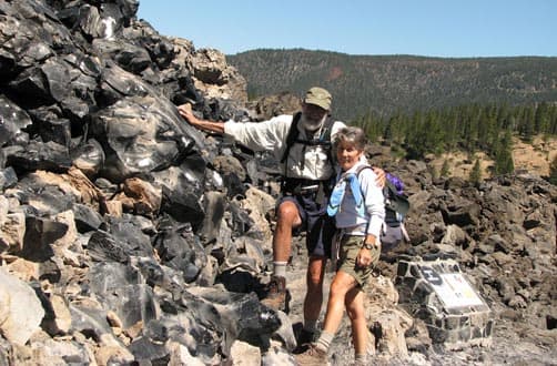 Obsidian flow at Newberry Volcanic National Monument