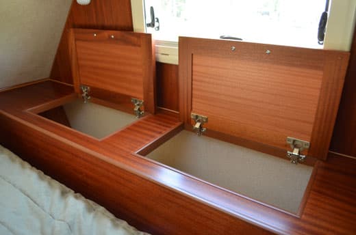 Overcab Storage In Northern Lite truck camper