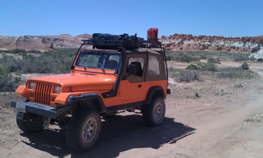 Jeep Wrangler camping