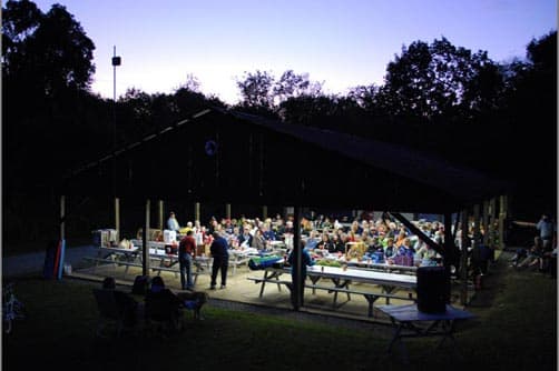 The pavillion during the Raffle