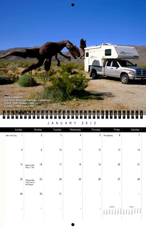 Truck Camper Magazine Calendar January