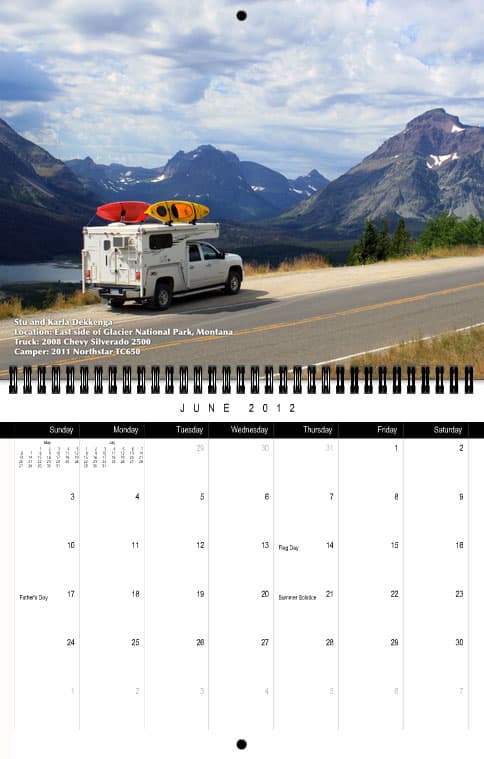 Truck Camper Magazine Calendar June