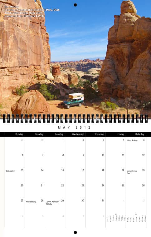 Truck Camper Magazine Calendar May