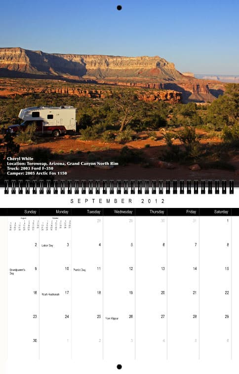 Truck Camper Magazine Calendar September