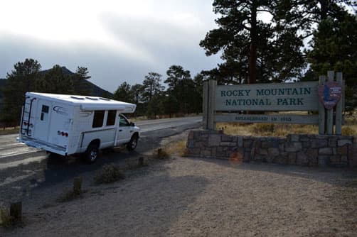 Entering Rocky Mountain National Park