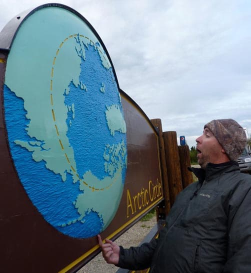 Dan at the Arctic Circle in Alaska