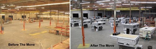 FWC factory move before and after