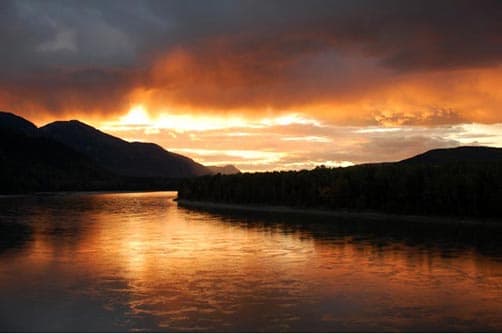 Liard River sunset, Alaska Hwy 