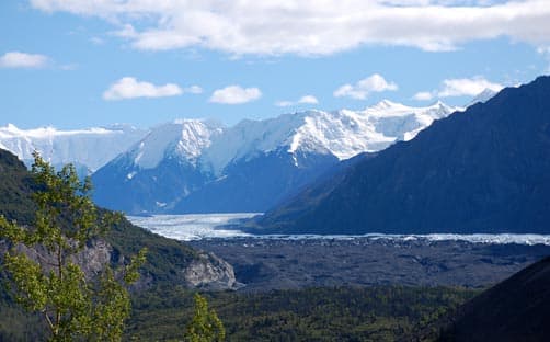 View of Matanuska Glacier and Chugach Mountains from Glenn Highway (taken by Kris Valencia)