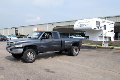 Angela loading the Palomino Maverick Max