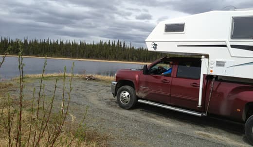 Driving to Buffalo-Lake-Alaska