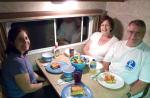 Lasagna dinner camper dinette