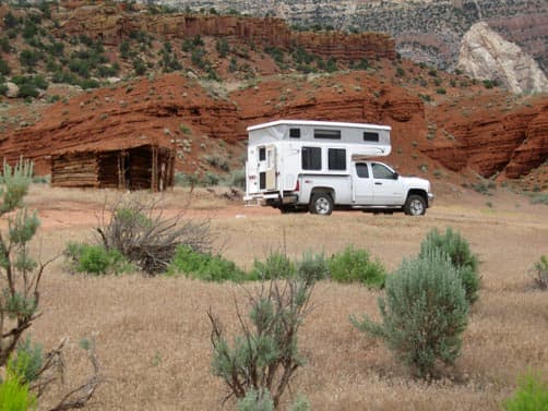 Pop-Up camper in Dinosaur National Monument